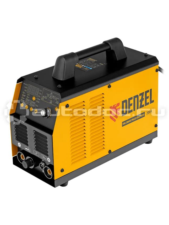 DENZEL Аппарат инвертор. аргонодуговой сварки ITIG-200 DС Pulse Cold Weld, 200 А, ПВ 60%