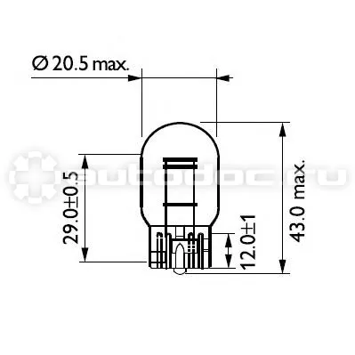 PHILIPS Лампа накаливания W21 | 5W