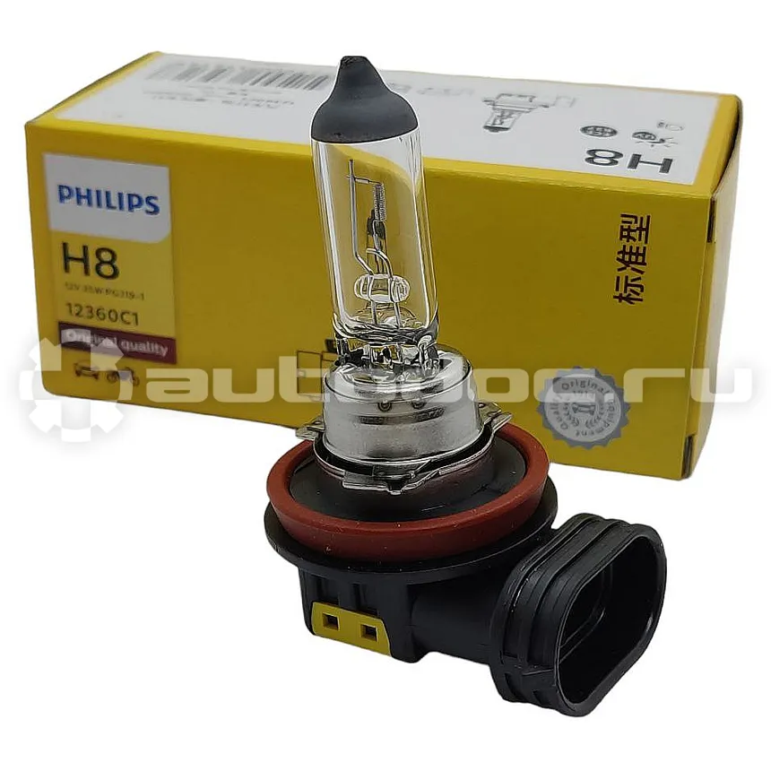 PHILIPS Лампа галогенная H8 12V-35W (PGJ19-1)