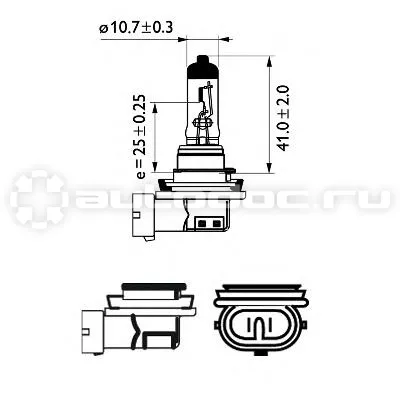 PHILIPS Лампа галогенная H11