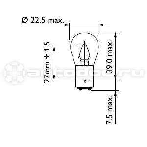 PHILIPS Лампа накаливания P22