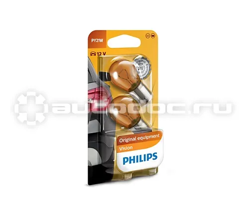 PHILIPS Лампы накаливания, комплект PY21W