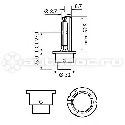 PHILIPS Лампа газоразрядная D4S