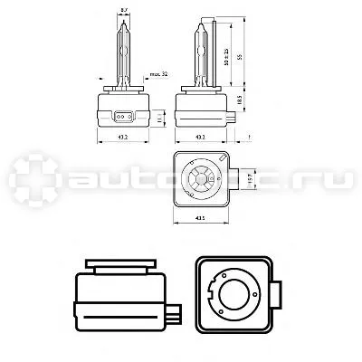 PHILIPS Лампа газоразрядная D1S