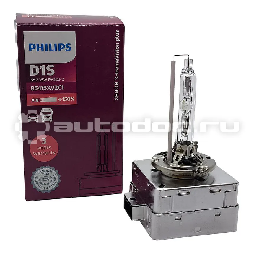 PHILIPS Лампа газоразрядная D1S 85V-35W (PK32d-2) X-tremeVision gen 2