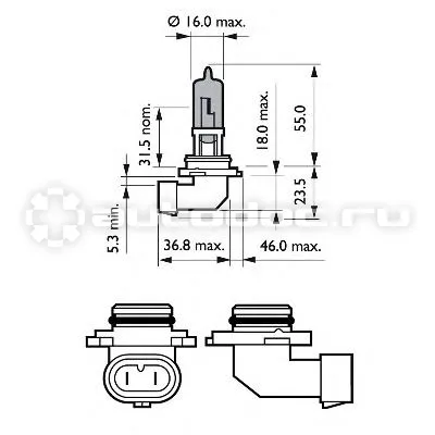 PHILIPS Лампа галогенная HB4 | 9006