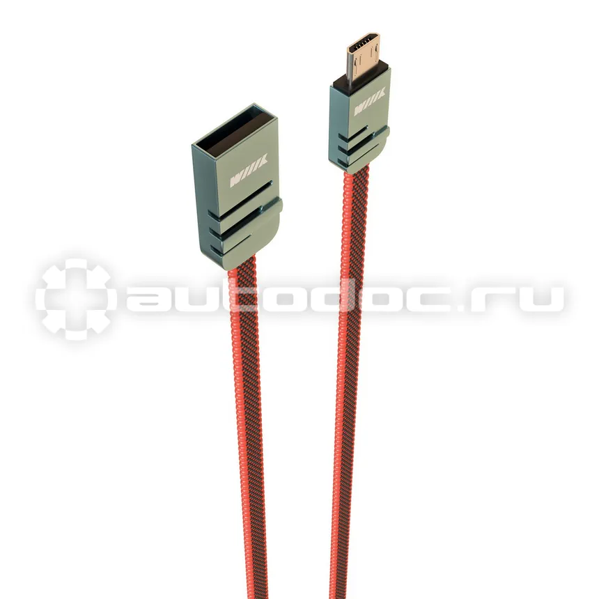 WIIIX Data-кабель микро-USB медный красный 1м