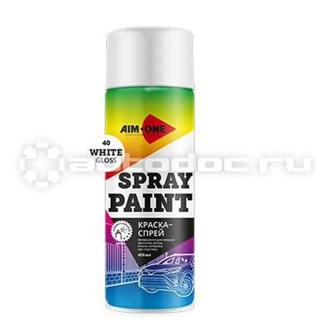 AIM-ONE SPRAY PAINT WHITE GLOSS Краска-спрей