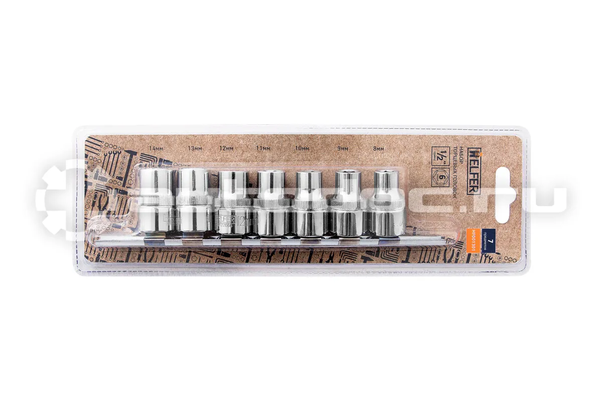 HELFER Набор торцевых головок 1 | 2 "Dr 7шт 8-14mm