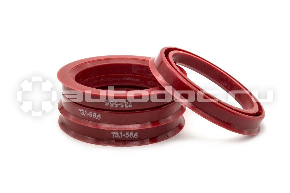 SDS EXCLUSIVE Кольца центровочные 73,1х56,6 DARK RED 4 шт высококачественный пластик