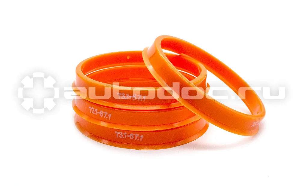 SDS EXCLUSIVE Кольца центровочные 73,1х67,1 ORANGE 4 шт высококачественный пластик