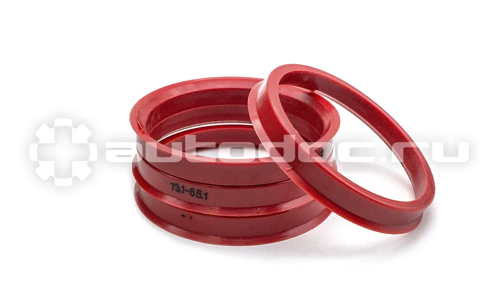 SDS EXCLUSIVE Кольца центровочные 73,1х65,1 DARK RED 4 шт высококачественный пластик
