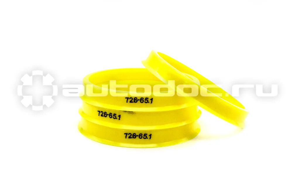 SDS EXCLUSIVE Кольца центровочные 72,6х65,1 YELLOW 4 шт высококачественный пластик