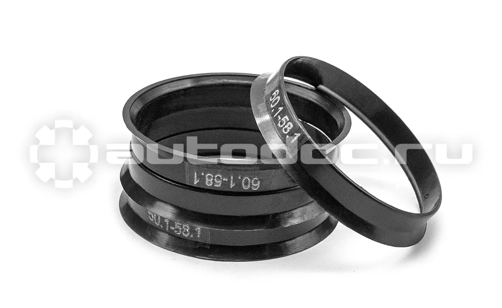 SDS EXCLUSIVE Кольца центровочные 60,1х58,1 BLACK 4 шт высококачественный пластик