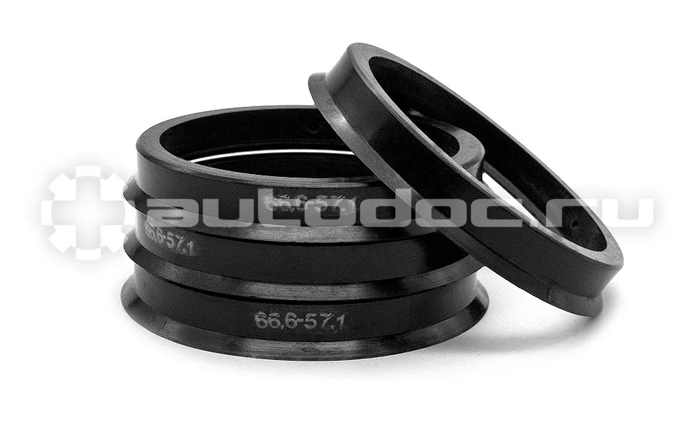 SDS EXCLUSIVE Кольца центровочные 66,6х57,1 BLACK 4 шт высококачественный пластик