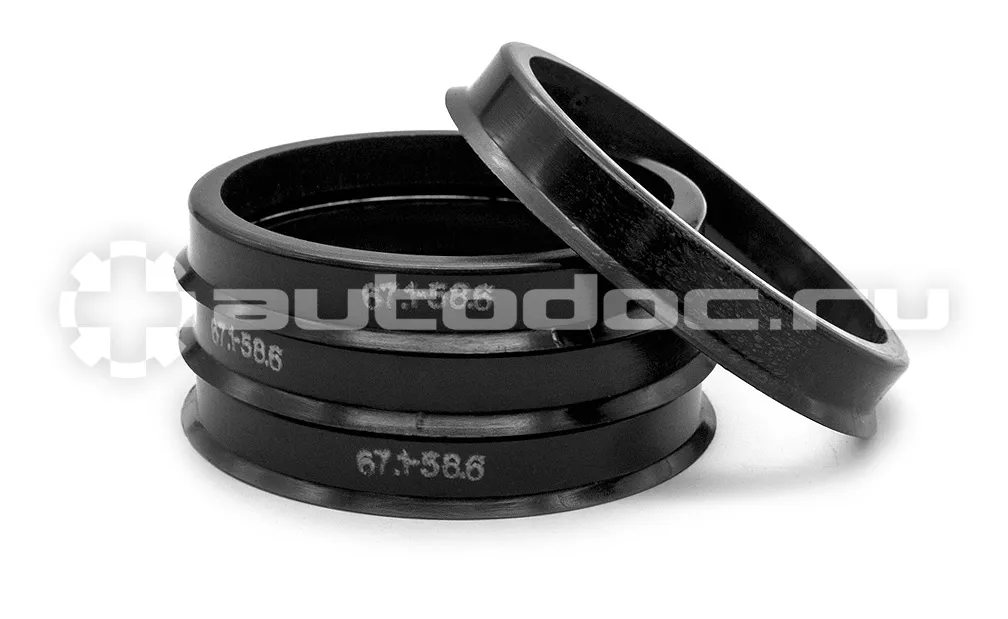 SDS EXCLUSIVE Кольца центровочные 67,1х58,6 BLACK 4 шт высококачественный пластик