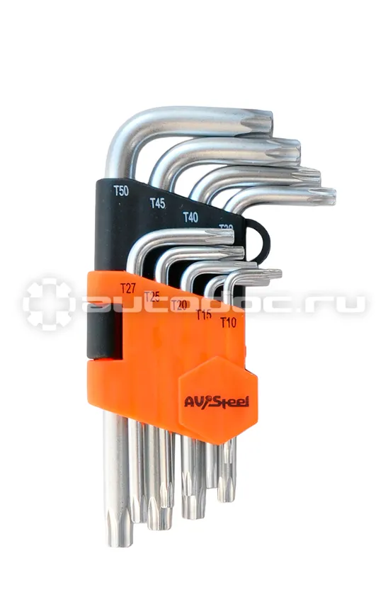 AV STEEL Набор ключей Г-образных TORX T10-T50 9 предм.