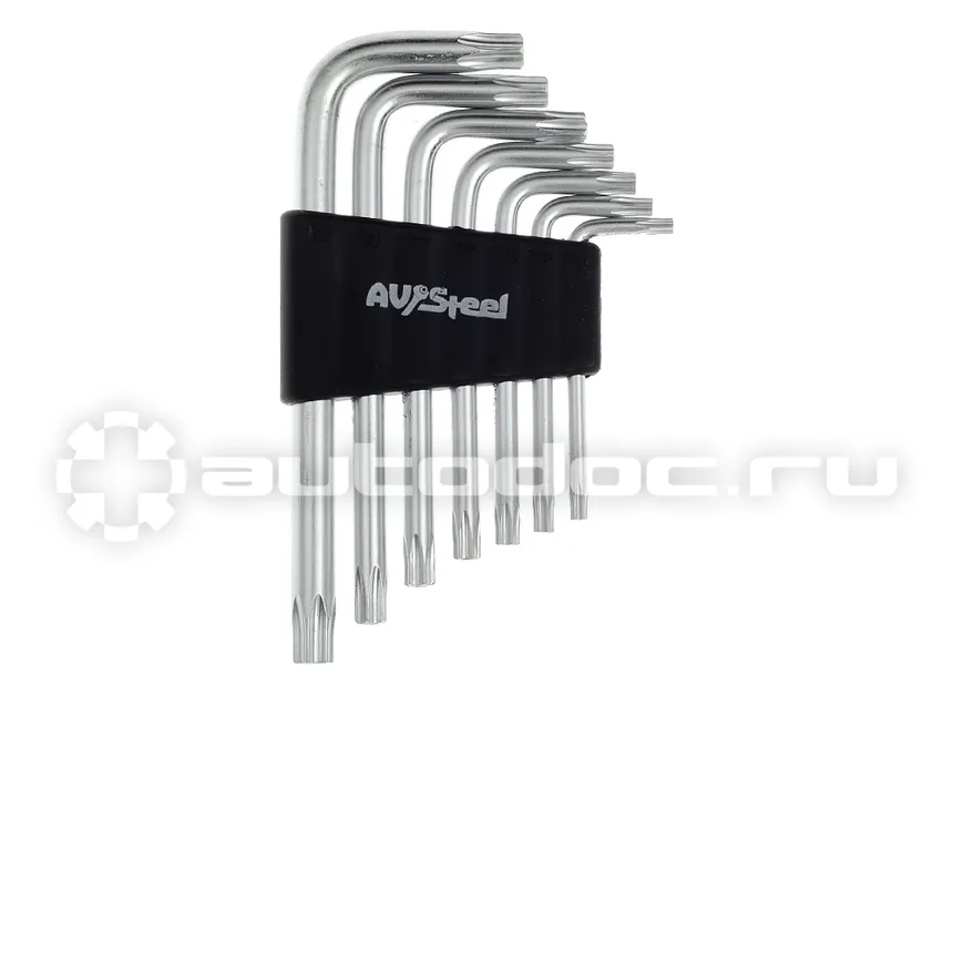 AV STEEL Набор ключей Г-образных TORX с отверстием TH10-TH40 7 предм.