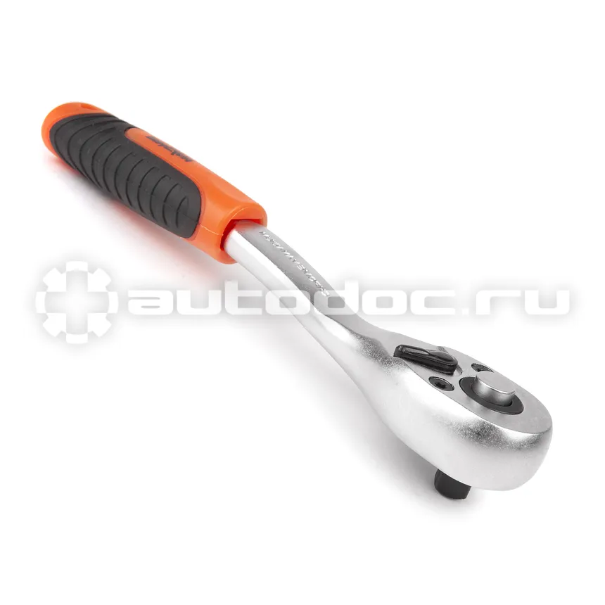 AV STEEL Трещотка  1 | 4" 72 зуба 155мм с резиновой изогнутой ручкой