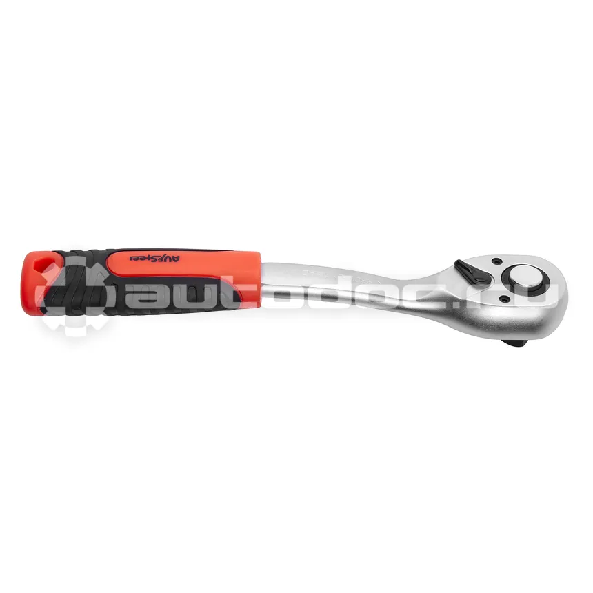 AV STEEL Трещотка  1 | 2" 72 зуба 255мм с резиновой изогнутой ручкой
