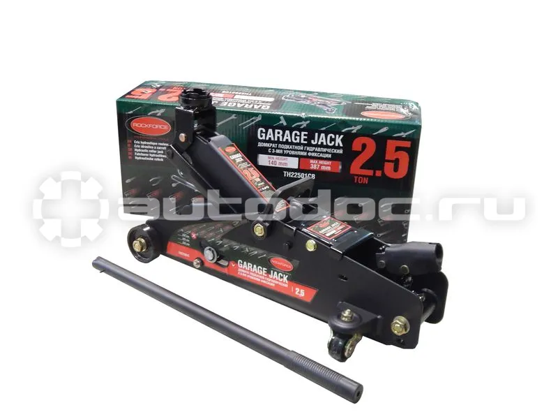 ROCKFORCE Домкрат подкатной RF-TH22501CB 2,5т с фиксацией (h min 140мм, h max 387мм)
