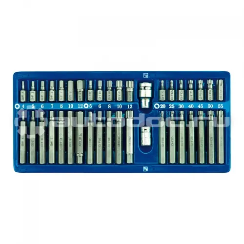 VOREL Набор бит 1 | 2",3 | 8" 40 предметов (HEX,TORX,SPLINE) металлический кейс