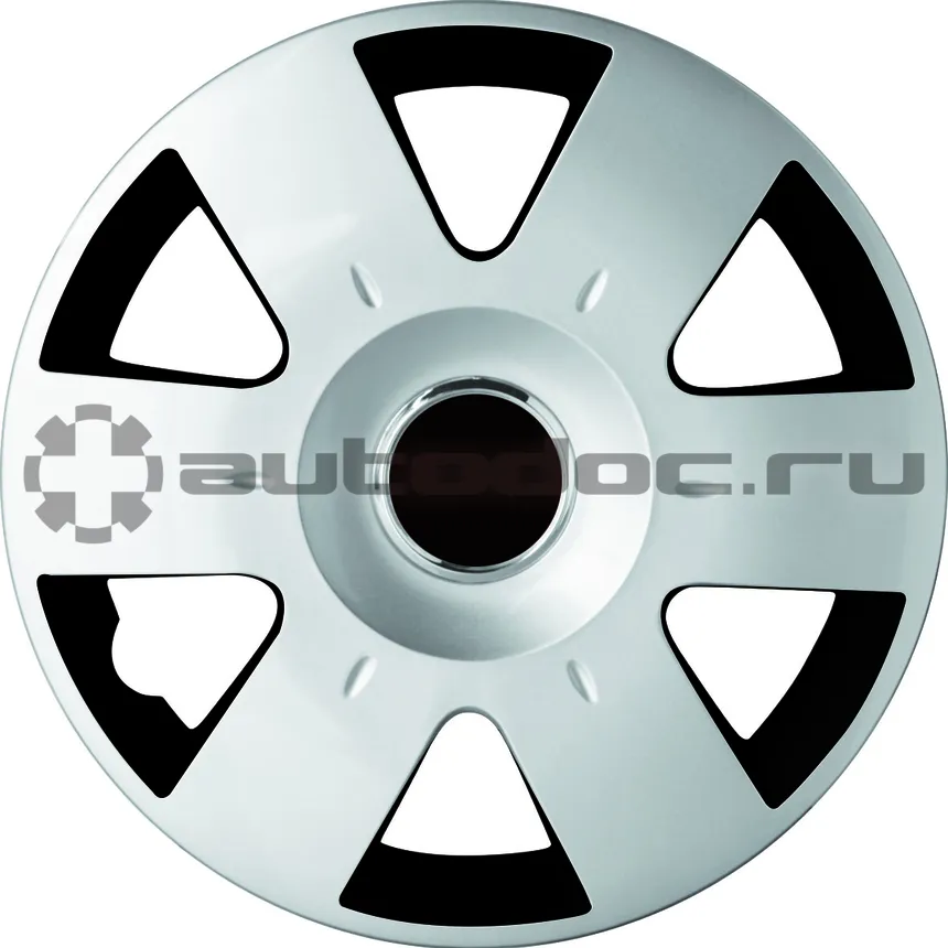 ARNEZI Колпаки R14 Epsilon 4шт (бело-черные) ABS-пластик