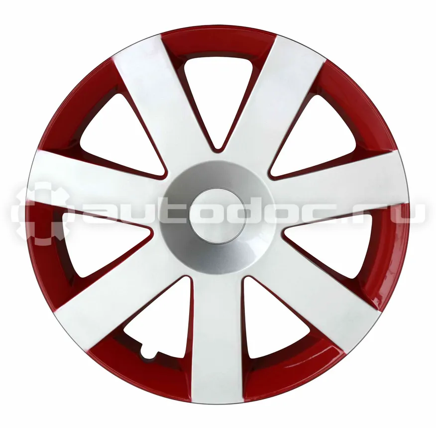 ARNEZI Колпаки R14 Andromeda 4шт (серебристо-красные) ABS-пластик