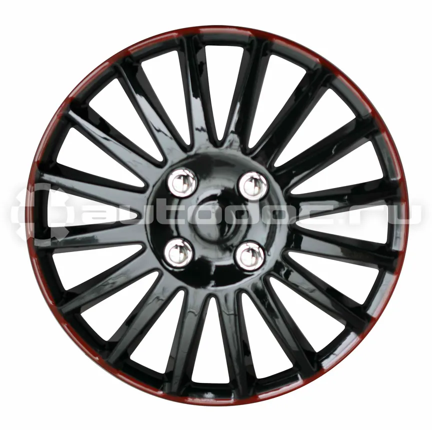ARNEZI Колпаки R15 Orion 4шт (черно-красные) ABS-пластик