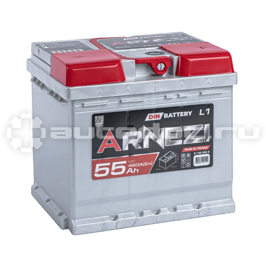 ARNEZI Аккумулятор DIN SMF 55 А/ч обратный R+ 207x175x190 L1 EN 450 А