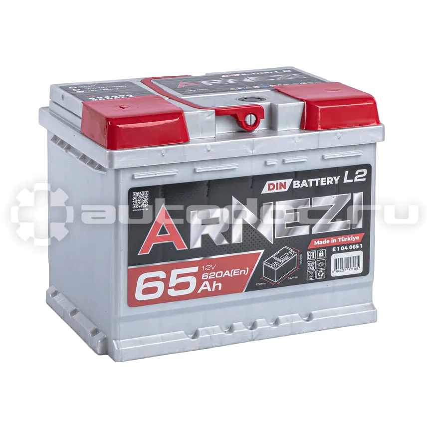 ARNEZI Аккумулятор DIN SMF 65 А/ч прямой L+ 242x175x190 L2 EN 620 А