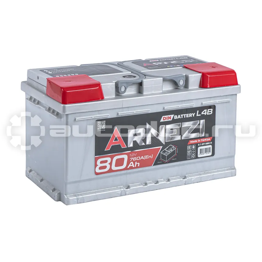 ARNEZI Аккумулятор DIN SMF 80 А/ч обратный R+ 315x175x175 L4B EN 760 А