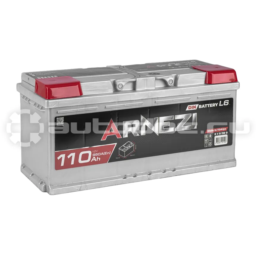 ARNEZI Аккумулятор DIN SMF 110 А/ч обратный R+ 390x175x190 L6 EN 950 А