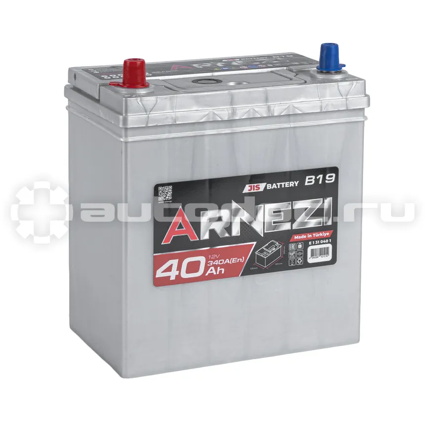 ARNEZI Аккумулятор JIS SMF 40 А/ч прямой L+ 197x128x225 NS40 EN 340 А