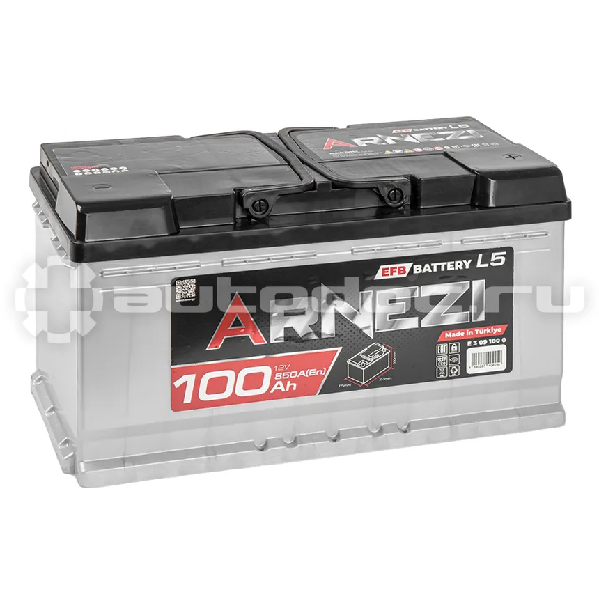 ARNEZI Аккумулятор EFB Start-stop 100 А/ч обратный R+ 353x175x190 L5 EN 850 А