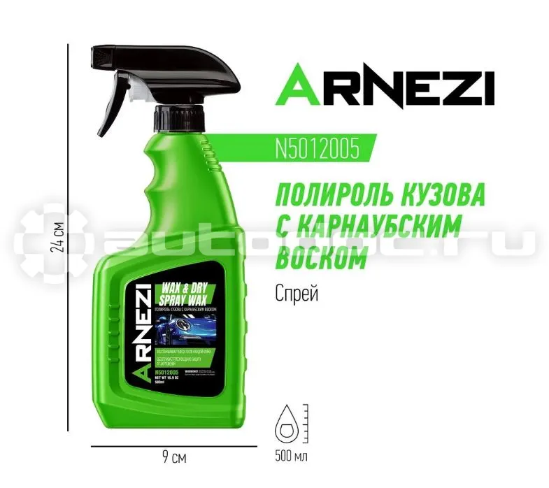 ARNEZI Полироль кузова с карнаубским воском