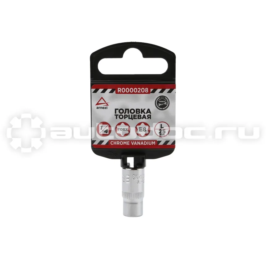 ARNEZI Головка 1 | 4" внешний TORX Е8 L=25 мм, на холдере