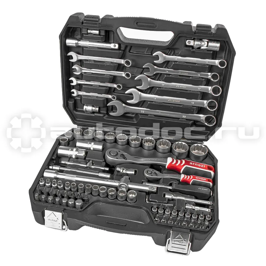 ARNEZI Набор инструментов 82 пр. 12-гранные головки 1 | 4DR, 1 | 2DR