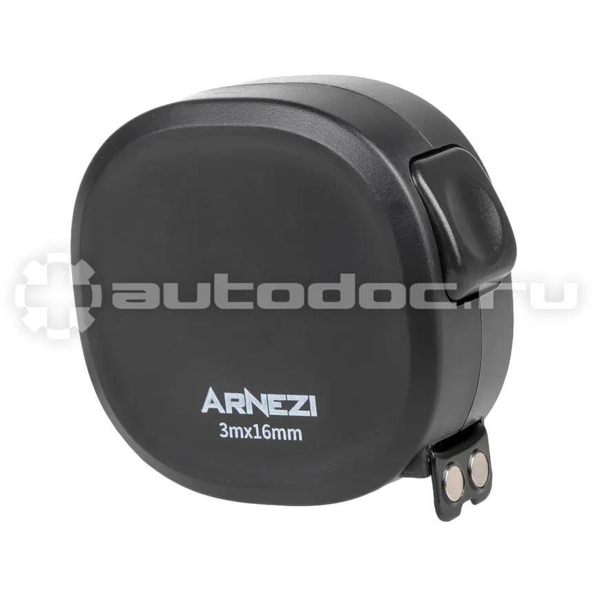 ARNEZI Рулетка Black 3м х 16мм с магнитным зацепом и автостопом R6200010