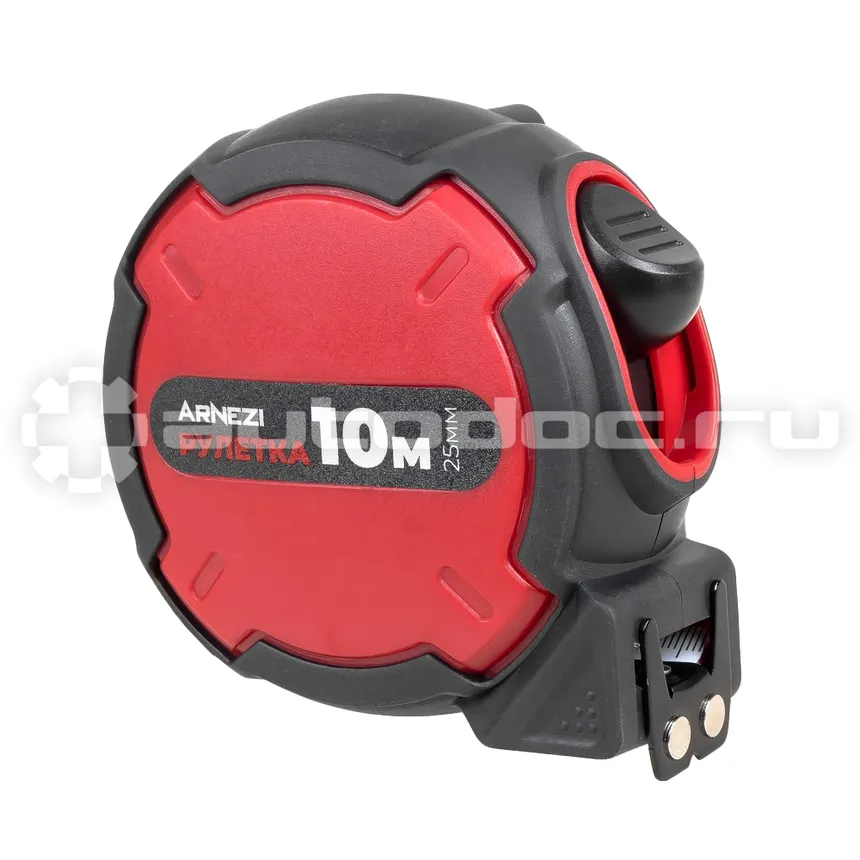 ARNEZI Рулетка Profi 10м х 25мм с двойным зацепом R6200032