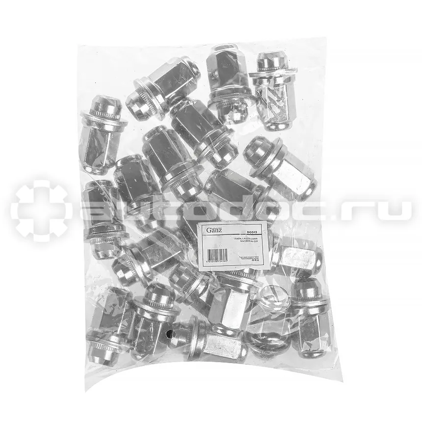 GANZ Гайка колесная 12x1.50x48 С21 Цил.с шайбой  BG513