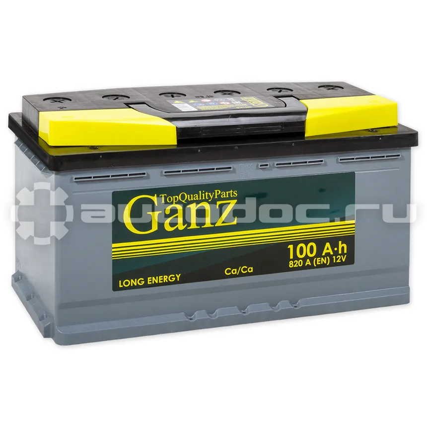 GANZ Аккумулятор Standart 100 А/ч обратный R+ 353x175x190 L5 EN 820 А