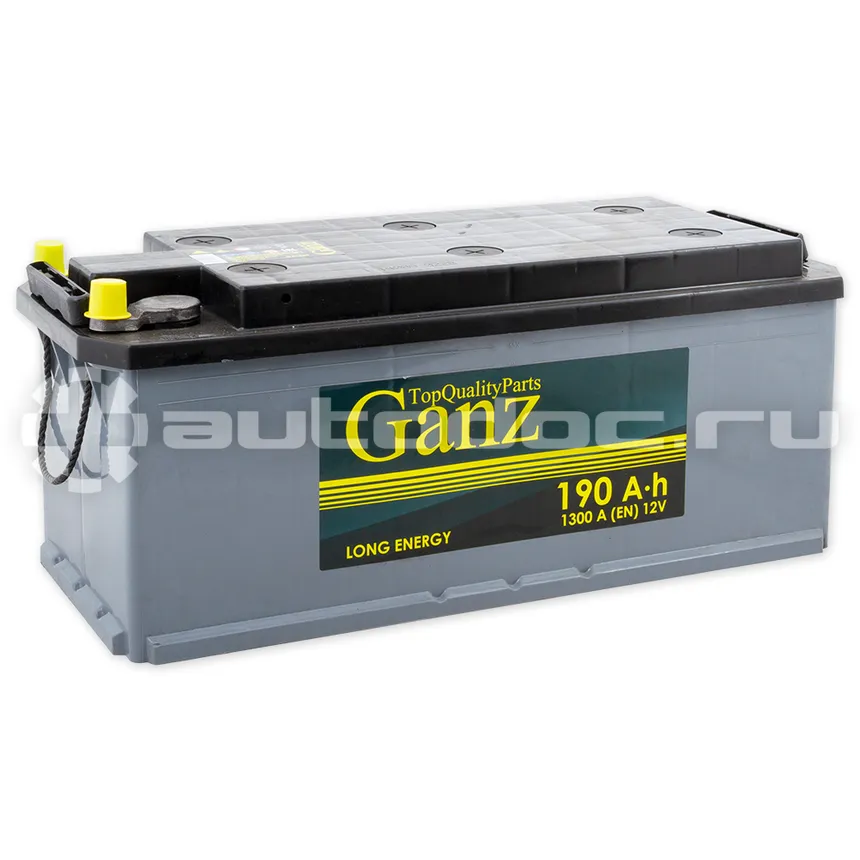 GANZ Аккумулятор Standart 190 А/ч R+(4) 514x218x210 B EN 1300 А