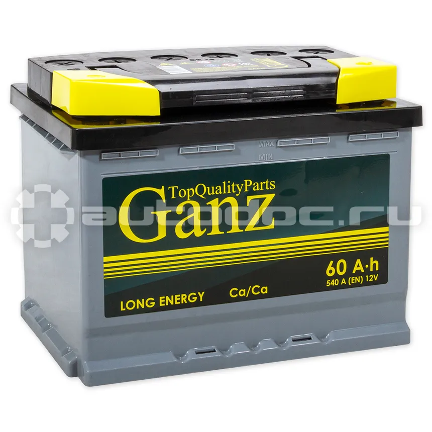 GANZ Аккумулятор Standart 60 А/ч обратный R+ 242x175x190 L2 EN 540 А