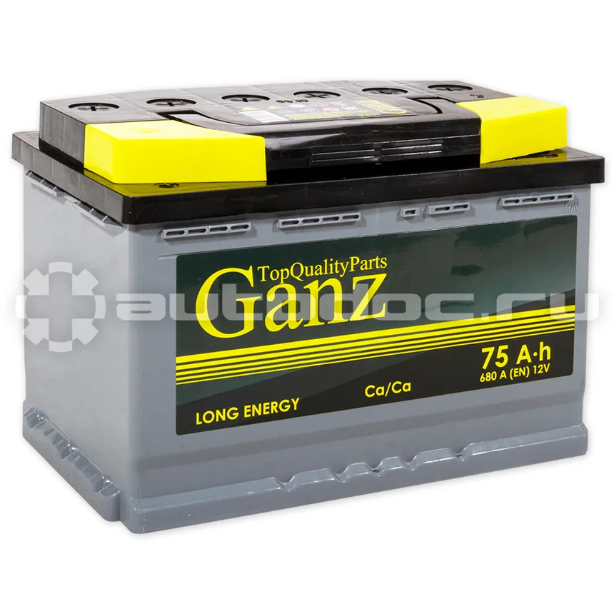 GANZ Аккумулятор Standart 75 А/ч прямой L+ 278x175x190 L3 EN 680 А