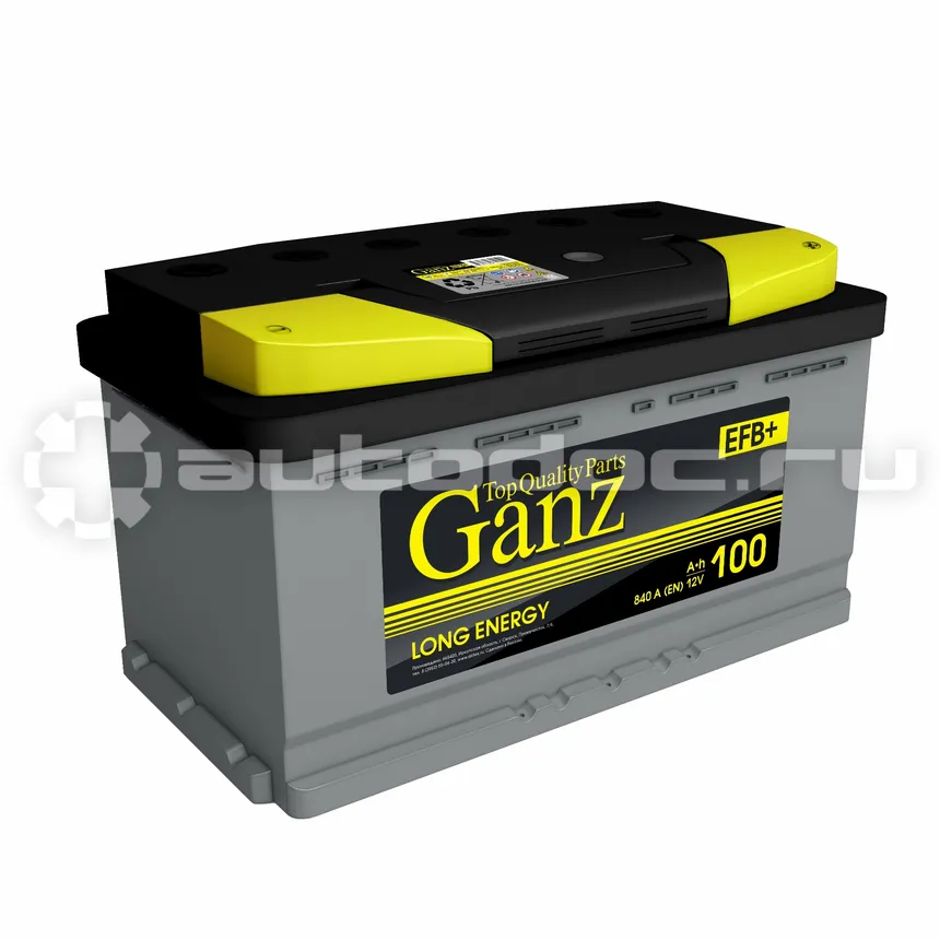 GANZ Аккумулятор EFB 100 А/ч обратный R+ 352x175x190 L5 EN 840 А