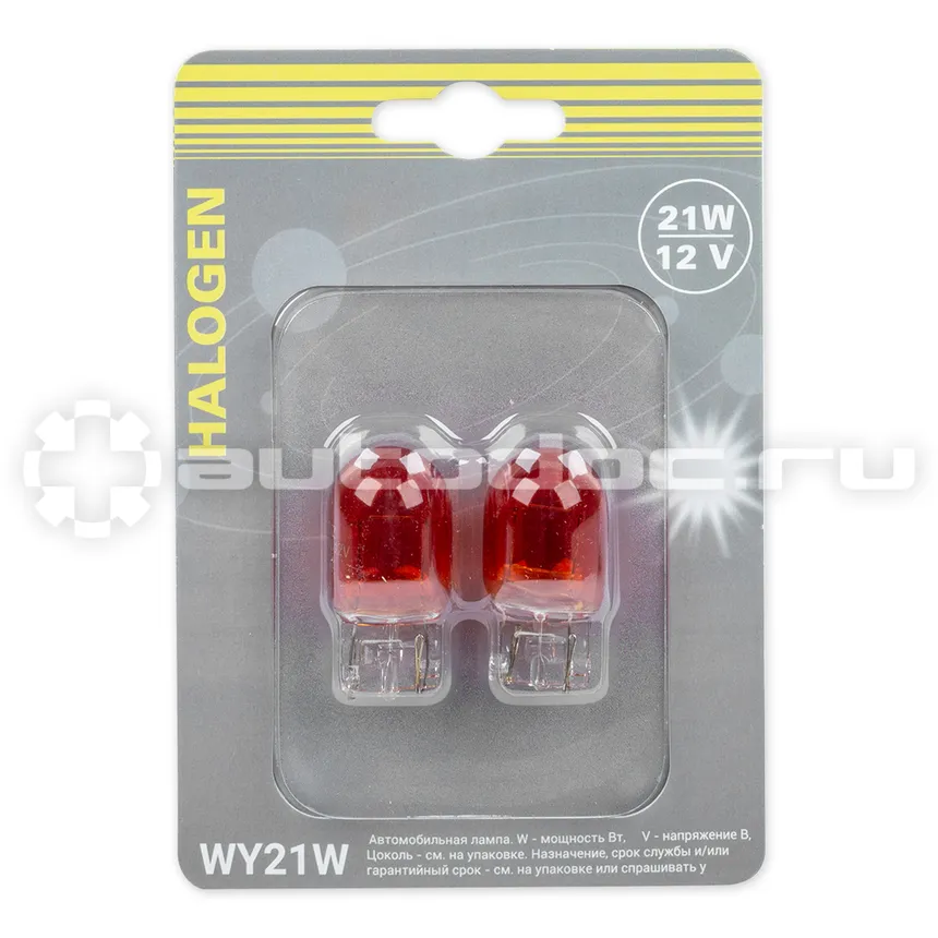 GANZ Лампа WY21W 12v21w (W3X16d) amber блистер- 2шт.   GIP06063