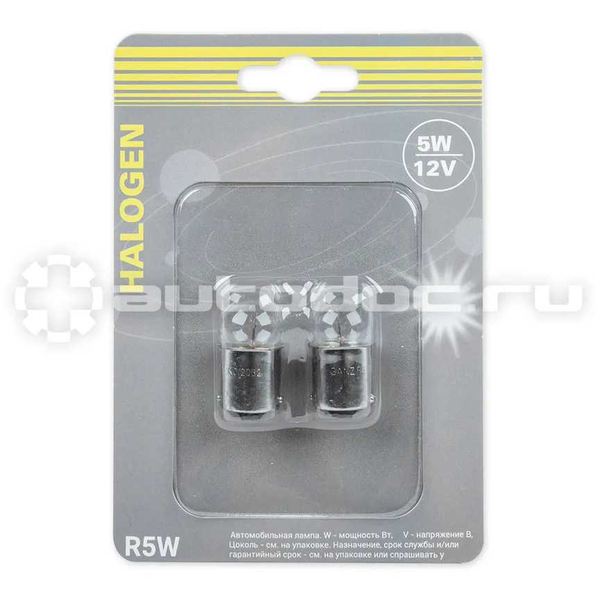 GANZ Лампа R5W 12v5w (BA15s) блистер- 2шт.   GIP06074