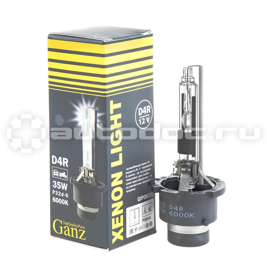 GANZ Лампа ксеноновая D4R 42V 35W P32d-6 6000K   GIP06089