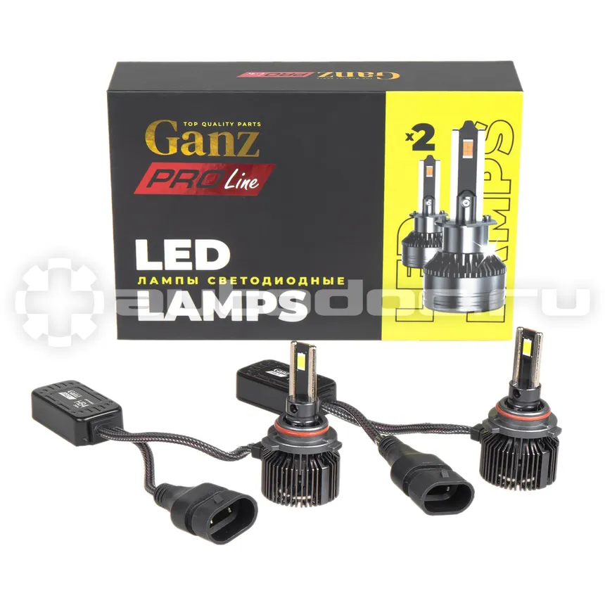 GANZ Лампа светодиодная 12/24V HB4 55W 4000lm 6000K (LED)  PRO-Line 2 шт. DUOBOX IP68 GIP06363